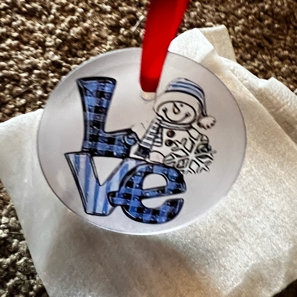 HANDMADE 3 in glass ornaments - Picture 5 of 5